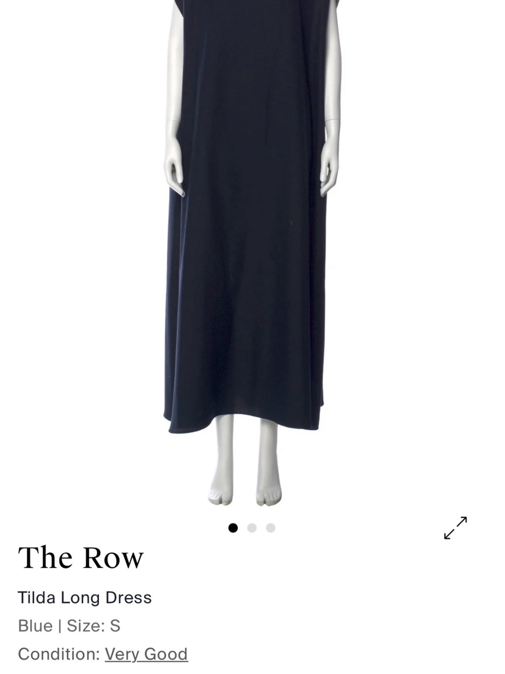 The Row Navy Blue Tilda Maxi Dress